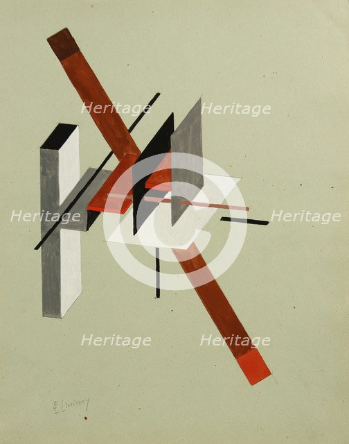 Proun, ca 1923. Artist: Lissitzky, El (1890-1941)