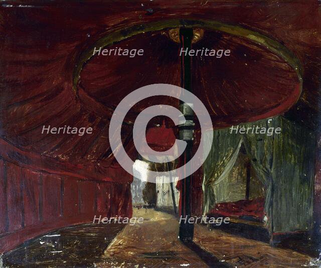 Vue intérieure de la tente du fils de l'empereur du Maroc(Sidi-Mohammed ben Abd-el..., c1840-850. Creator: Jacques Guiaud.