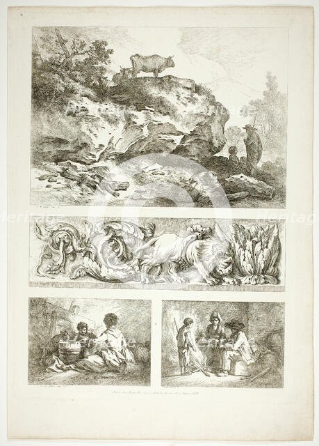 Plate Nine of 38 from Oeuvres de J. B. Huet, 1796–99. Creator: Jean Baptiste Marie Huet.