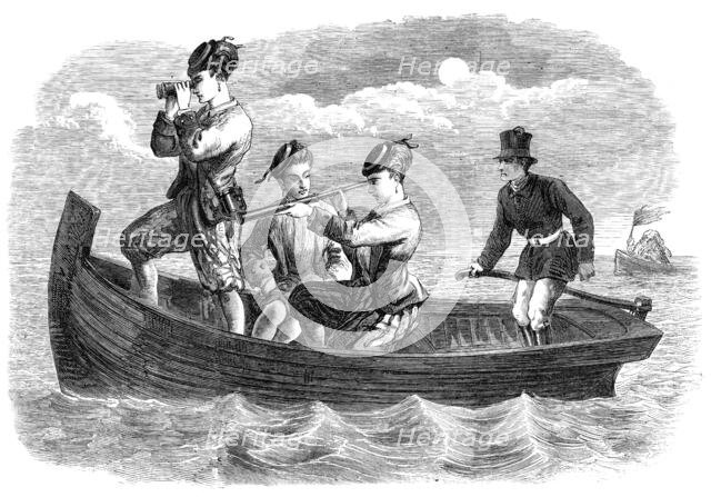 Christmas Pantomimes and Burlesques: scene from "Lord Bateman," at the Globe Theatre, 1870. Creator: Unknown.