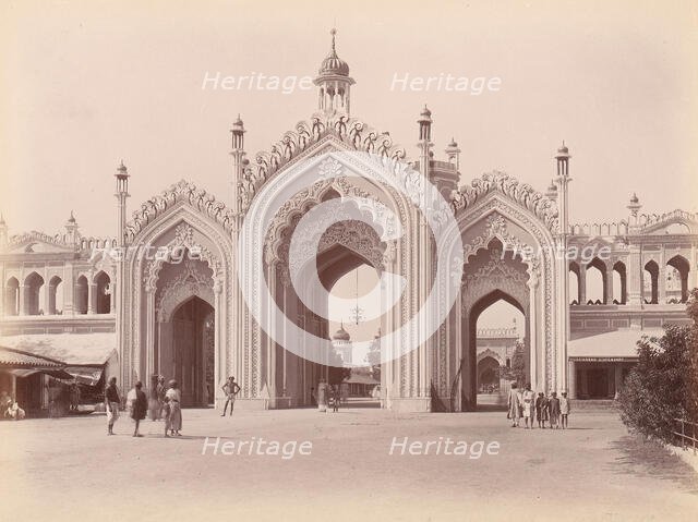 Husainabad Bazar Gateway, Lucknow, India, 1860s-70s. Creator: Unknown.