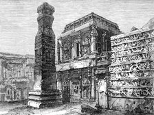 Indian Architecture: the Kylas at Ellora, (Hindu, ninth or tenth century), 1870. Creator: Unknown.