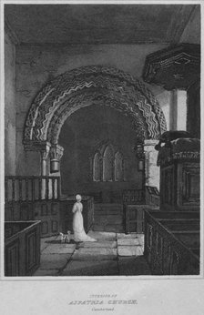 'Interior of Aspatria Church, Cumberland', 1814. Artist: John Greig.