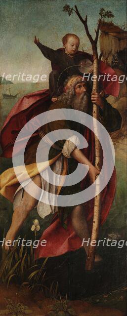Saint Christopher. Triptych of Our Lady of Mercy, right panel, First quarter of 16th century. Creator: Provost (Provoost), Jan (1465-1529).