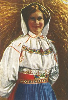 Swedish woman in traditional costume, c1928. Creator: Unknown.