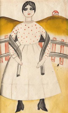 Muchacha Pueblerina (Country Girl), 1925. Creator: Kahlo, Frida (1907-1954).