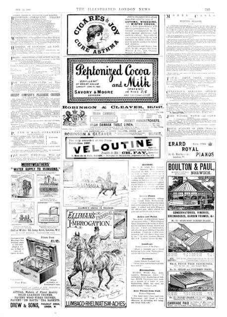 Page of advertisements, 1895. Creator: Unknown.