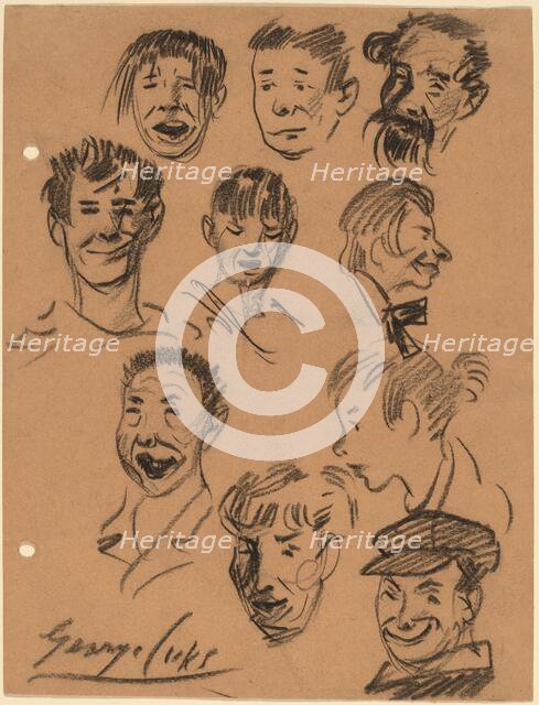 Ten Heads, c. 1905. Creator: George Benjamin Luks.