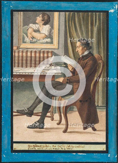 Johann Caspar Lavater reading. Creator: Lips, Johann Heinrich (1758-1817).