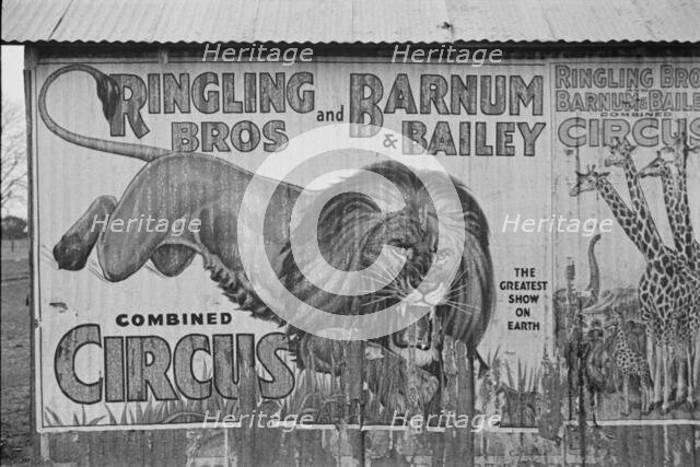 Circus poster, Alabama, 1936. Creator: Walker Evans.