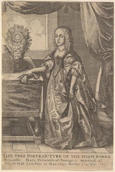 Mary, Princess of Orange, 1625-77. Creator: Wenceslaus Hollar.