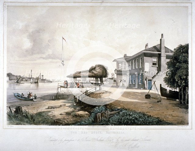 The Red House, Battersea, London, c1840. Artist: William James Callcott
