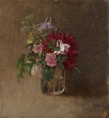 Flowers in a Glass, 1873. Creator: Albert Edelfelt.