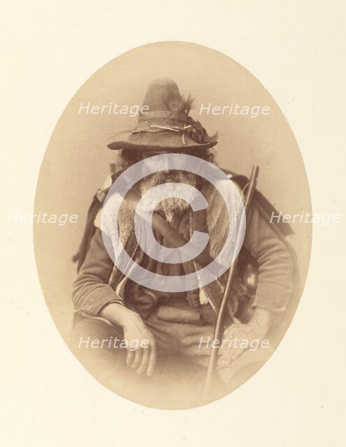 Italian Street Musician (Pifferaro), about 1855. Creator: Gustave Le Gray.