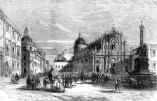 The Revolution in Sicily - the Cathedral and Square of the Elephant, Catania, 1860. Creator: Unknown.