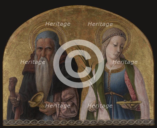 Saints Antony the Hermit and Lucy , ca 1470. Creator: Crivelli, Carlo (c. 1435-c. 1495).