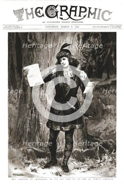 ''The Graphic, Front Cover Saturday March 8, 1890', 1890. Creator: Unknown.