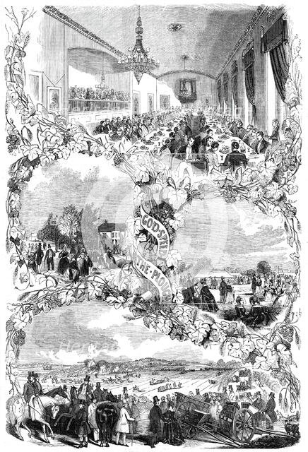 The Council Dinner at the Victoria Archery Rooms, the Trial of Implements at Swathling, 1844. Creator: Unknown.