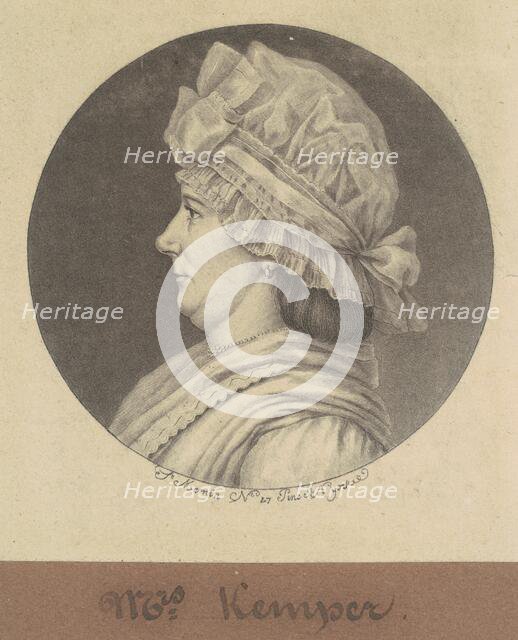 Elizabeth Marius Kemper, 1797. Creator: Charles Balthazar Julien Févret de Saint-Mémin.