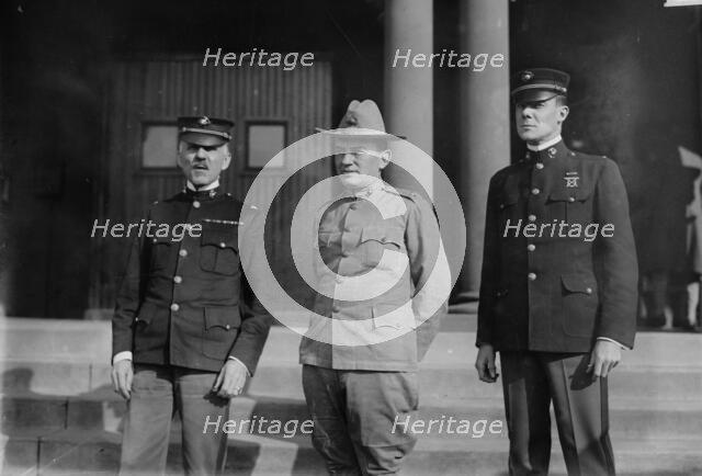 Col. Barnett - Col. LeJeune - Col. Powers, 1913. Creators: Bain News Service, George Graham Bain.