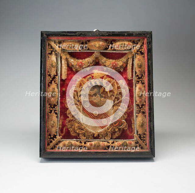 Shadow Box with Coat of Arms, England, Late 17th to early 18th century. Creator: Unknown.