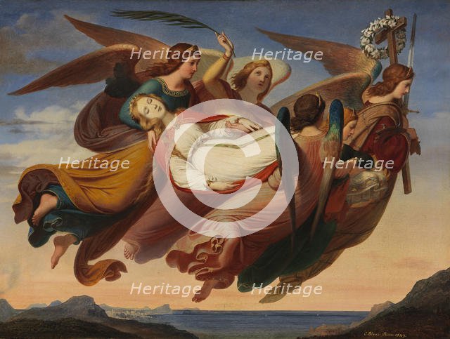 The Miraculous Translation of the Body of Saint Catherine of Alexandria to Sinai, 1843. Creator: Blaas, Karl von (1815-1894).