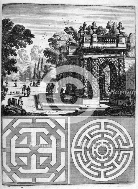 House and garden design, 1664. Artist: Georg Andreas Bockler
