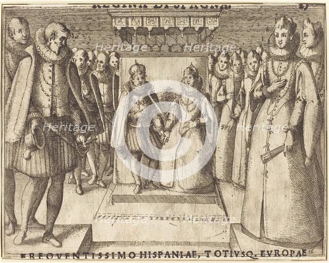 Meeting of Margaret of Austria and Philip III [recto], 1612. Creator: Jacques Callot.