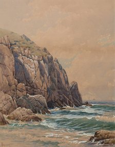 Coastal Scene, Cliffs and Sea, between 1860 and 1908. Creator: Alfred Thompson Bricher.