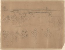 Line-ups and Trenches [recto], 1864. Creator: Winslow Homer.