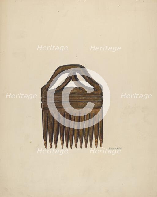 Comb (For Horses' Manes and Tails), c. 1938. Creator: H. Langden Brown.