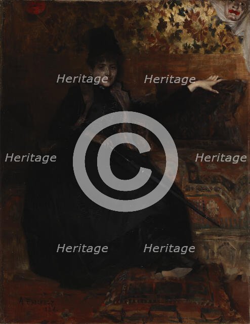 Lady in Black, Thérèse noire, 1886. Creator: Albert Edelfelt.