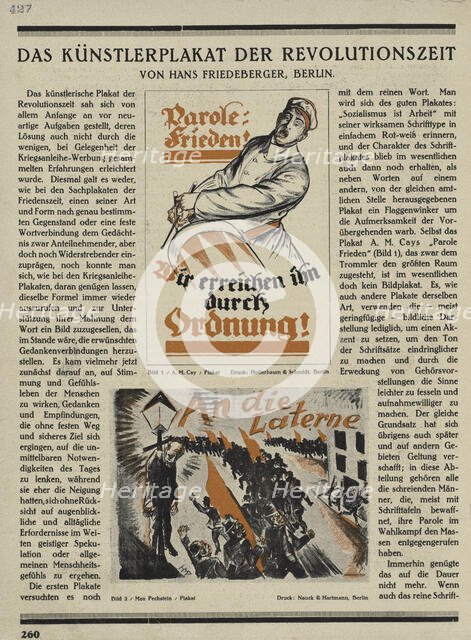 Das Künstlerplakat der Revolutionszeit, c1919. Creator: Max Pechstein.