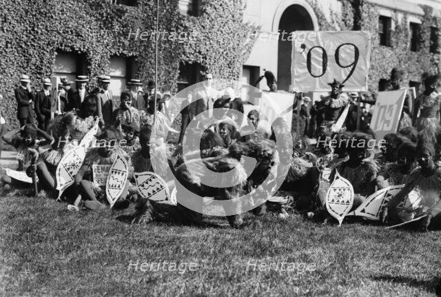 Columbia '09 students as Zulu savavages [i.e. savages], between c1910 and c1915. Creator: Bain News Service.