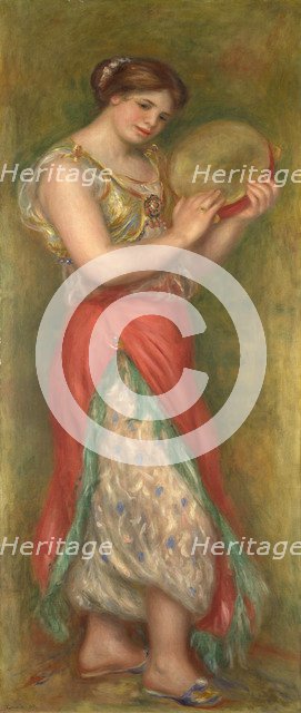 Dancing Girl with Tambourine, 1909. Artist: Renoir, Pierre Auguste (1841-1919)