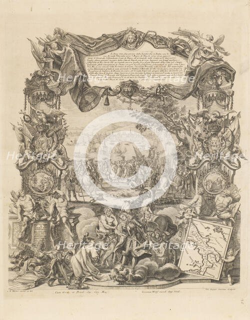 The conquest of the Kingdom of Naples in 1707, . Creator: Corvinus; Johann August (1683-1738).