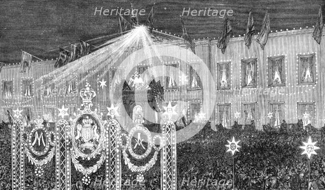 Royal Marriage Festivities at Moscow: ball and illumination at the Governor’s Palace, 1874. Creator: Unknown.