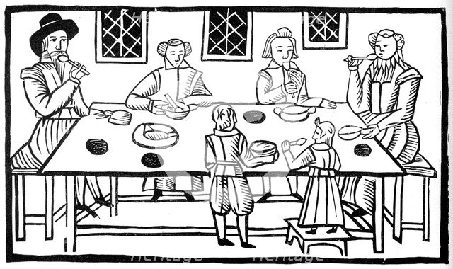 A family meal, early 17th century, (1893). Artist: Unknown