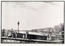 View of the Malaya Nevka River from the Kamennoostrovsky Bridge, 1821-1822. Artist: Galaktionov, Stepan Philippovich (1779-1854)