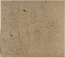 Album of Daoist and Buddhist Themes: Procession of Daoist Deities: Leaf 21, 1200s. Creator: Unknown.