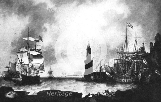 Arrival of HMS 'Vanguard'. Artist: Unknown