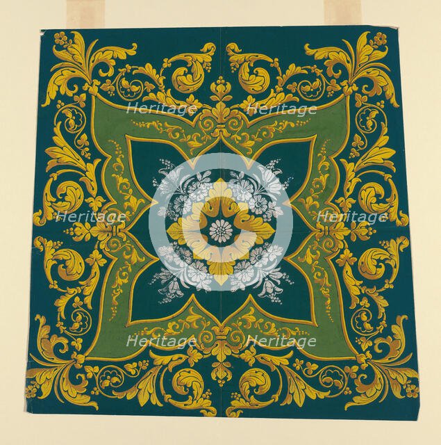 Design for a Cushion or Chair Seat Cover, France, 1804/14. Creator: Unknown.