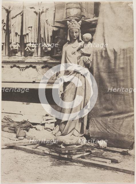 Statue of the Virgin, Notre Dame de Paris, 1853. Creator: Auguste Mestral (French, 1812-1884).
