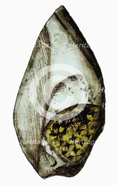 Glass Fragment, French, 16th century. Creator: Unknown.