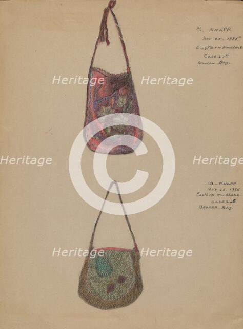 Beaded Bags, 1935. Creator: Margaret Knapp.