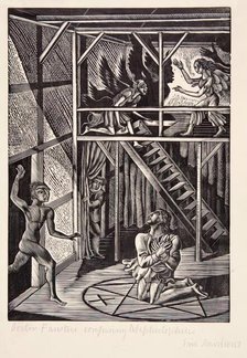 Doctor Faustus Conjuring Mephistophilis, 1929. Creator: Eric Ravilious.