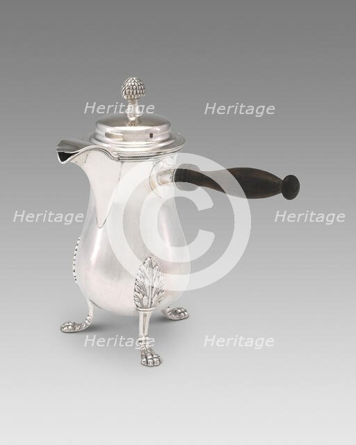 Chocolate or Coffee Pot, 1837/52. Creator: Jehu & William L. Ward.