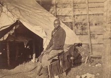 [Black Soldier in Camp], ca. 1863. Creator: Alexander Gardner.
