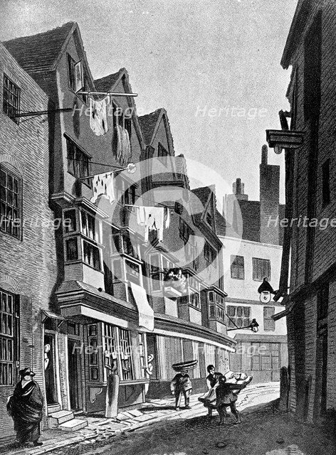 The ancient precincts of the Palace of Westminster, London, 1807 (c1905). Artist: Unknown