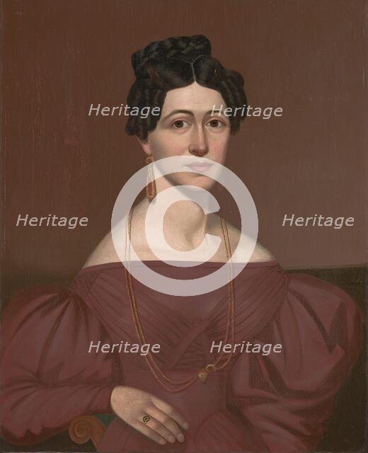 Portrait of Eliza C. Ayres, about 1840. Creator: Orlando Hand Bears.